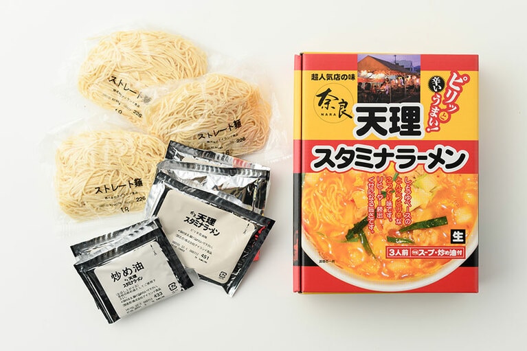 天理スタミナラーメン 1,080円(3食入り)。