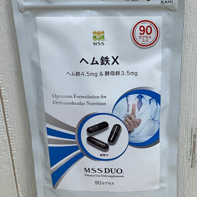 鉄は「ヘム鉄」を選ぶのがオススメ（写真は、苅部先生が栄養療法で使用しているサプリ）。