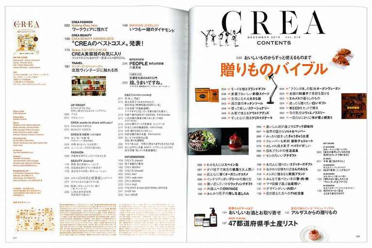 2015年12月号目次。