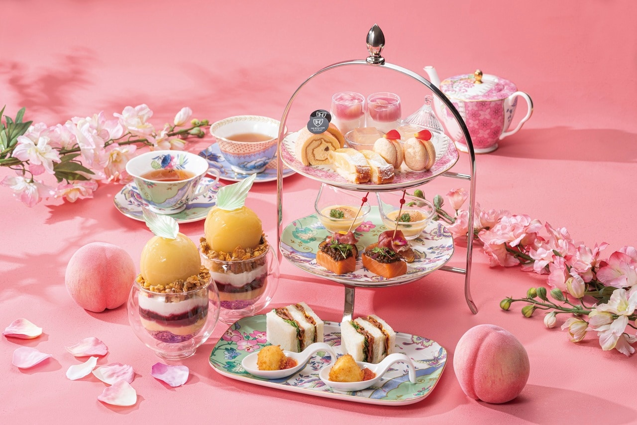 AFTERNOON TEA with “SIROCCO”「ピーチ」のイメージ。カフェフリー1名7,500円、SIROCCOティーフリー1名9,000円(ともに税・サ込)。平日15食限定、土・日・祝日30食限定、要予約。