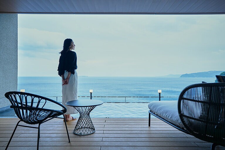最上級の旅館リゾート「熱海・伊豆山 佳ら久」からの絶景。