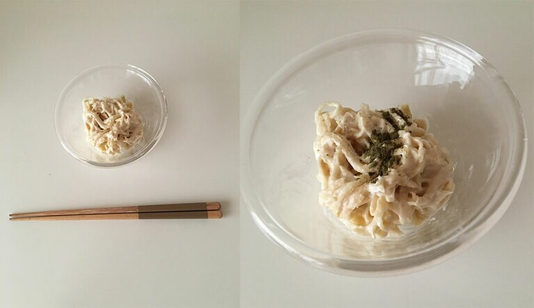 マヨネーズを足したり、パセリをかけたりしても〇。