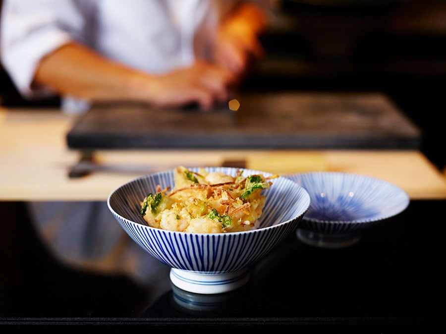 「サステナブル かき揚げ天丼」。