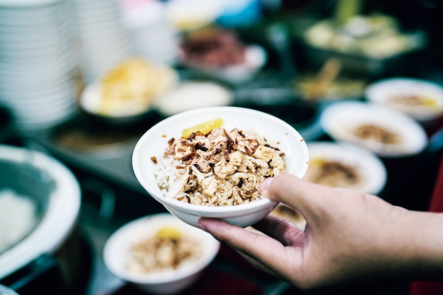 鶏肉飯小（35元）。