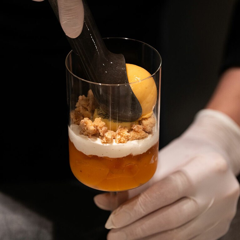 ソルベは2種類入る。