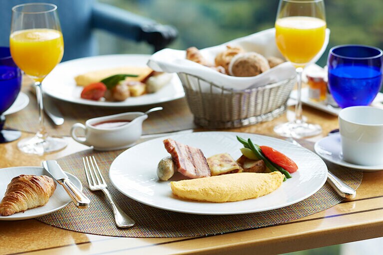 ホテル椿山荘東京［東京／目白］レストラン イル・テアトロの朝食。