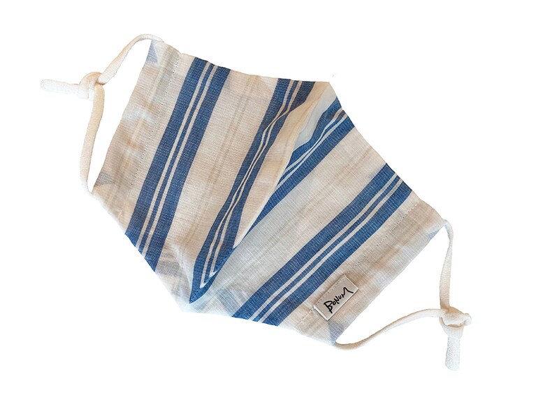 【BONUM(ボナム)】オーガニックコットンマスク ブルー 1,800円。