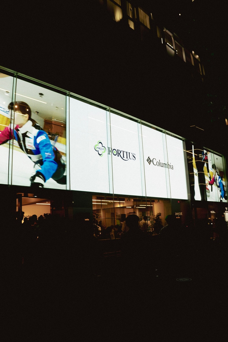 東京・原宿の旗艦店COLUMBIA TOKYO FLAGSHIPで開かれたイベントの様子。