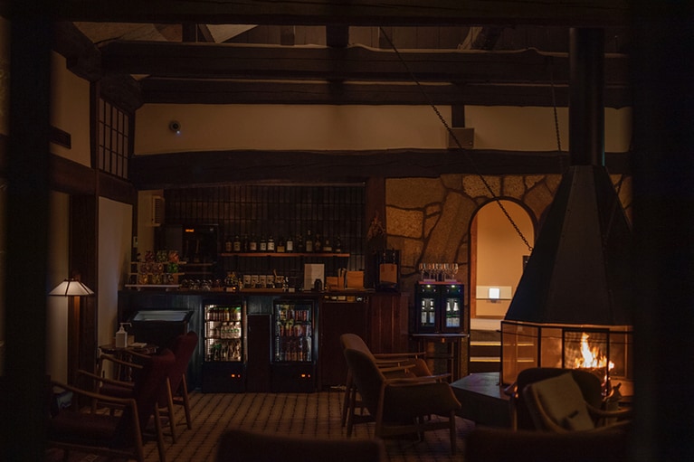 おちあいろう［静岡／天城湯ヶ島温泉］ラウンジ。