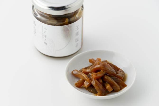 王様 塩辛 864円(90g)。