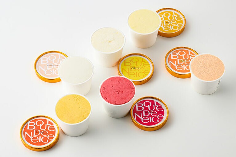 季節のジェラート 3,500円（100ml×6個入り）※10月までの販売／ブールドゥネージュ