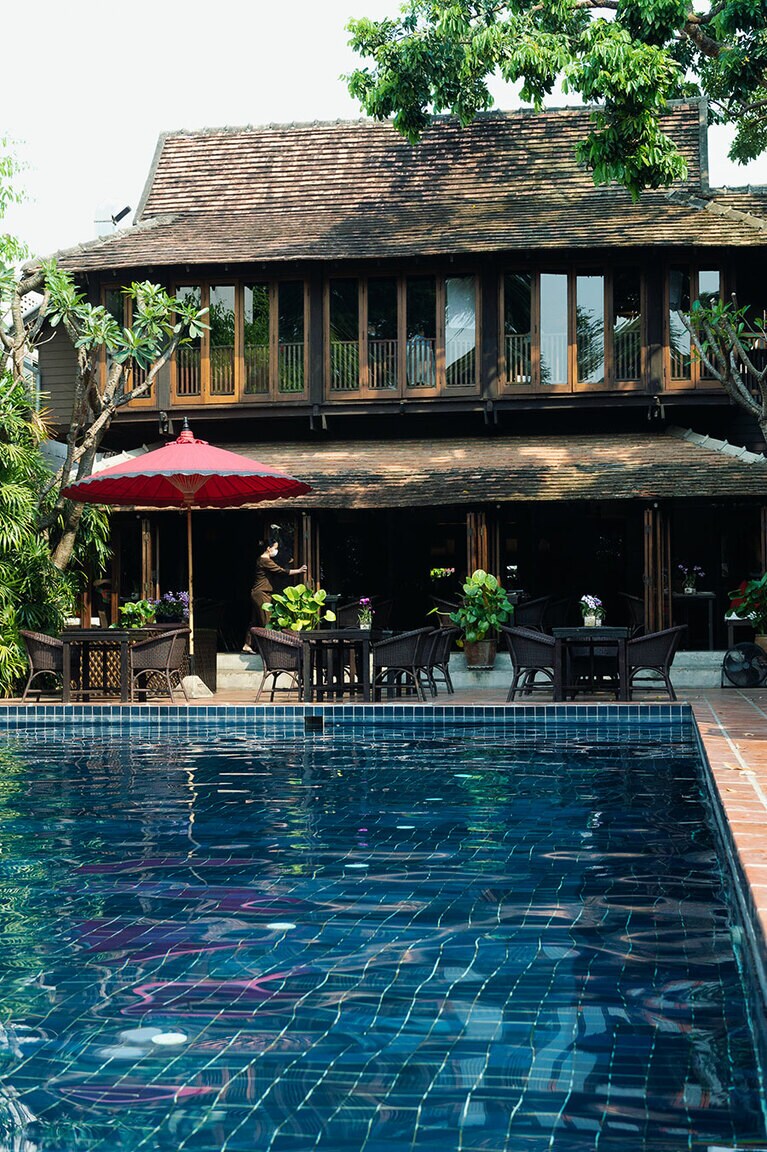 プールも人気。