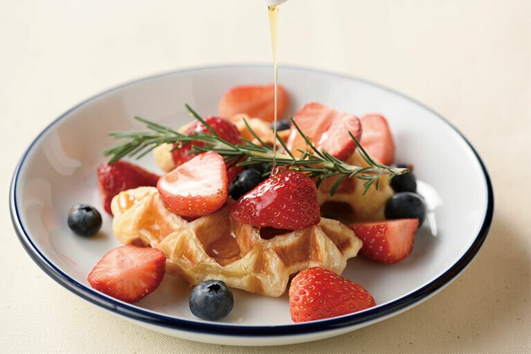 仕上げにメープルシロップをかけてもおいしいです。