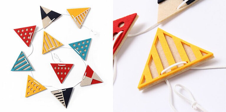 フェルトガーランド Flag Party 290円。