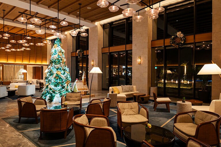 「ビーチフロントウイング」のクリスマスツリー。