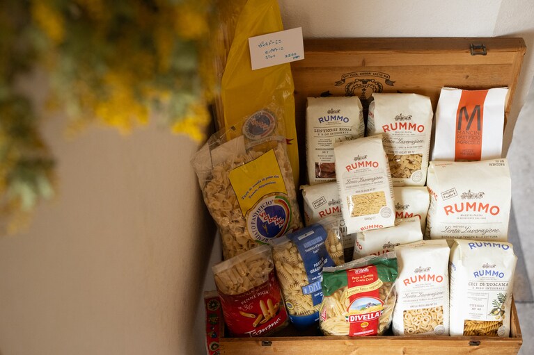 イタリアのパスタが充実。