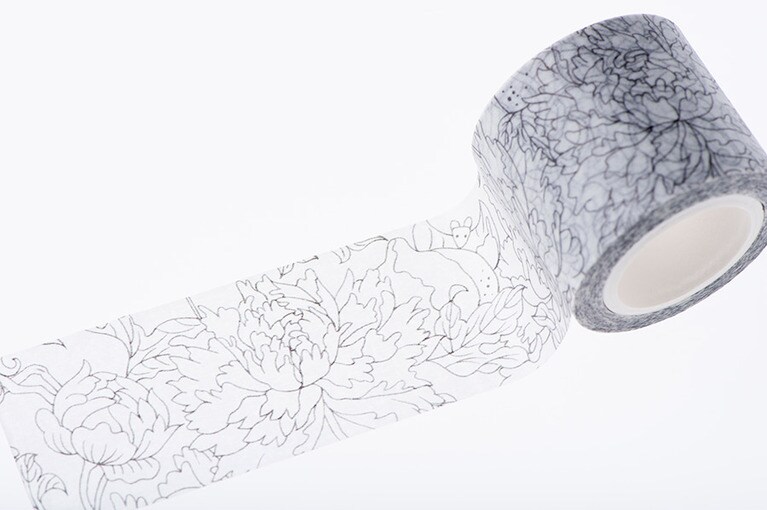 清時代の壺のマスキングテープ