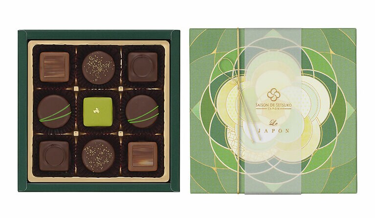 日本茶のショコラ 9個入り 1,728円(税込)／セゾン ド セツコ
