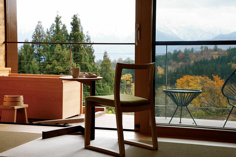 【里山十帖】露天風呂付きたたみツイン。