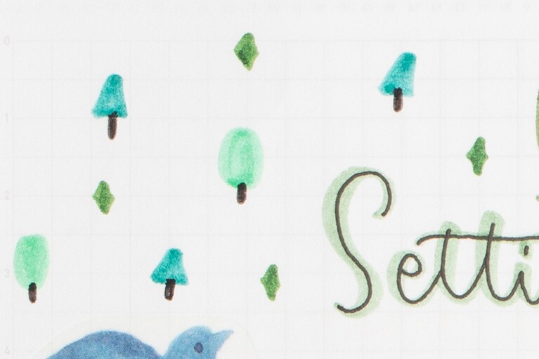 簡単に描けるイラストでスペースを埋める。