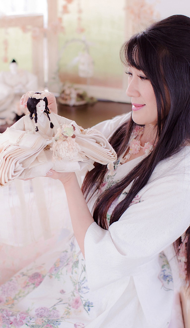 後藤由香子さんの美意識が淡い色合いに表れている。