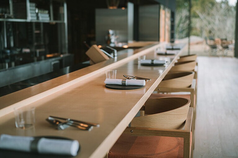 Snow Peak FIELD SUITE SPA HEADQUARTERS［新潟／雪峰温泉］レストラン雪峰。