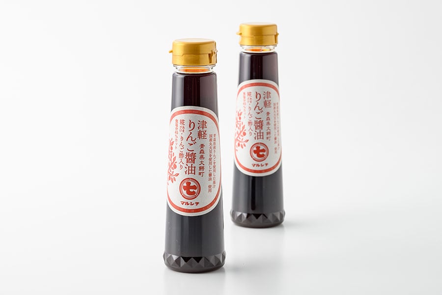 津軽味噌醬油「津軽りんご醬油」各200ml 378円／青森県