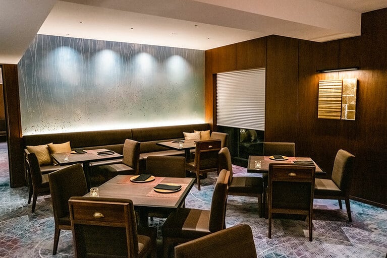 クラブラウンジではゆったりとした時間を過ごすことができる。