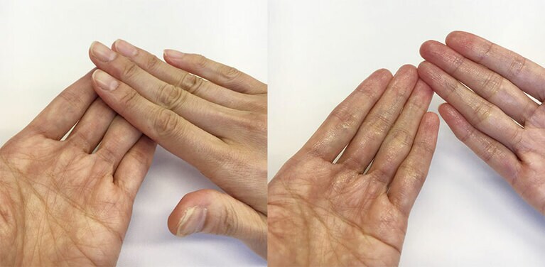 指先で混ぜ合わせて、温める。