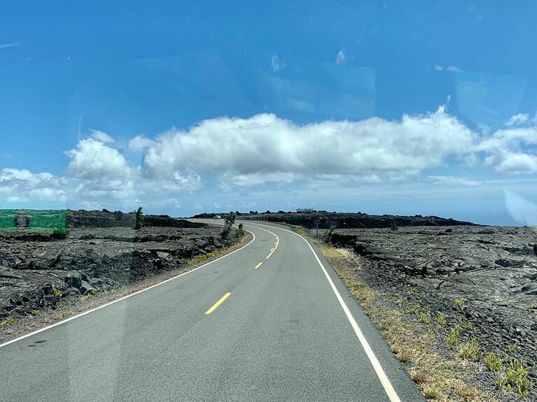 一面に広がる溶岩台地。