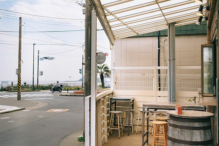 海見えテラスが特等席。