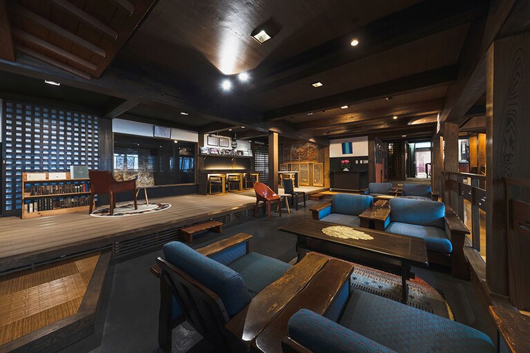 深山荘 高見屋［山形／蔵王温泉］源泉ラウンジ。