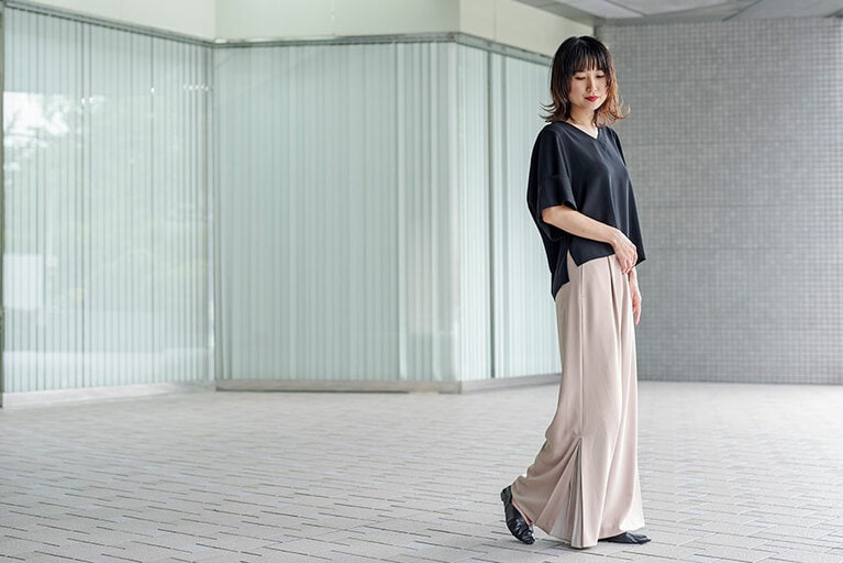 ゆったりとした着心地が嬉しい。華奢見えも！