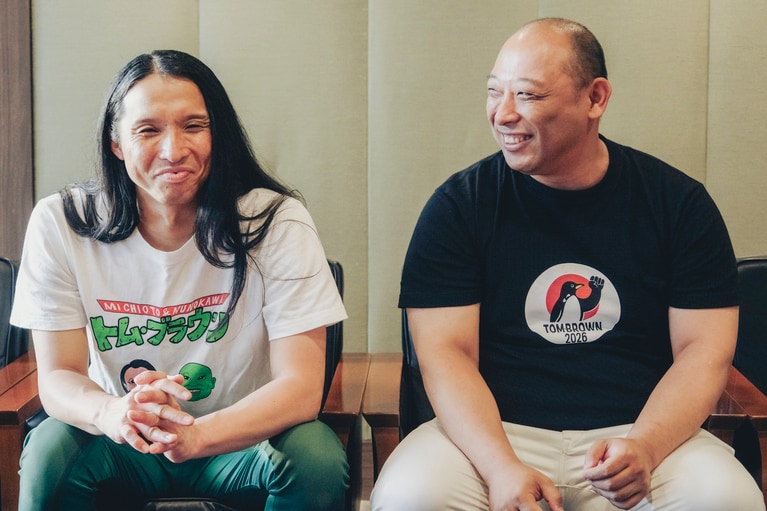 ときには漫才のようにソウルフードを語ってくれたトム・ブラウンさん。