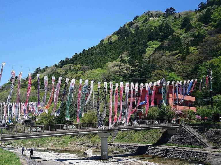 板室温泉こいのぼり遊泳／栃木県