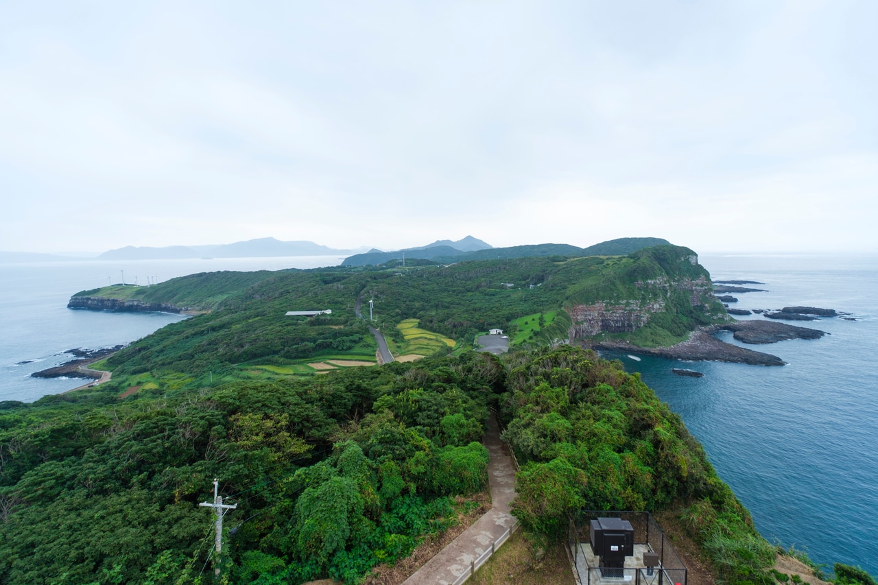 大碆鼻灯台からの景色。