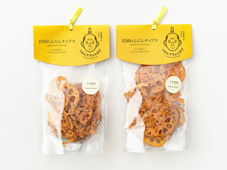 岩国れんこんチップス うす塩味 各30g 580円／つまんでちょんまげ