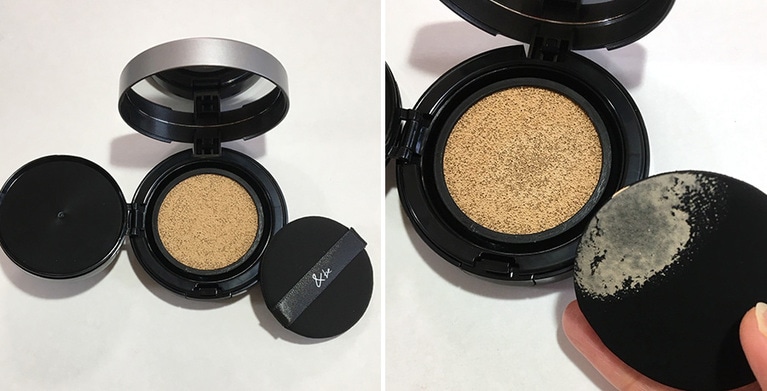 パフに取ると薄づきに見えますが、カバー力も抜群。