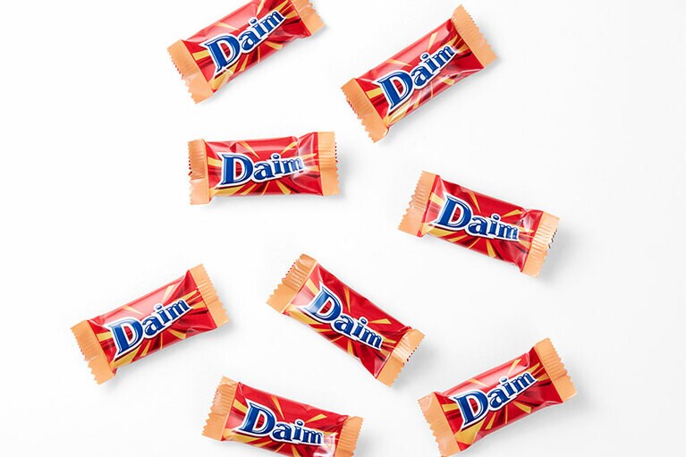 DAIM ORANGE ダイム オランジェ「ミルクチョコ キャラメル入り オレンジフレーバー」。