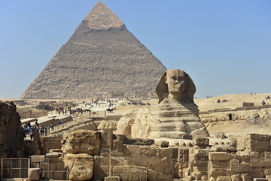 エジプト旅行最大のハイライト、ピラミッド＆スフィンクス。