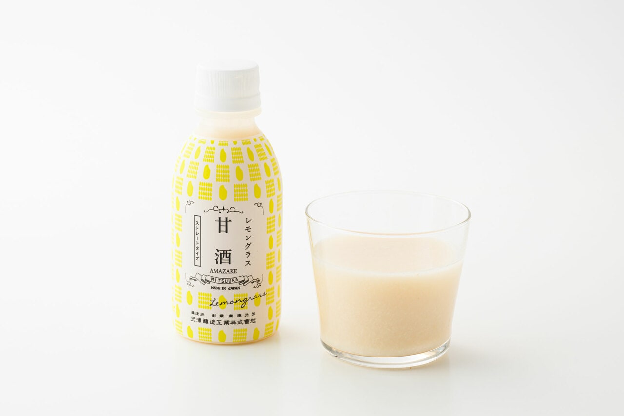 ストレート甘酒 レモングラス 486円（210g）。※今後ボトルの形状を変更予定／光浦醸造