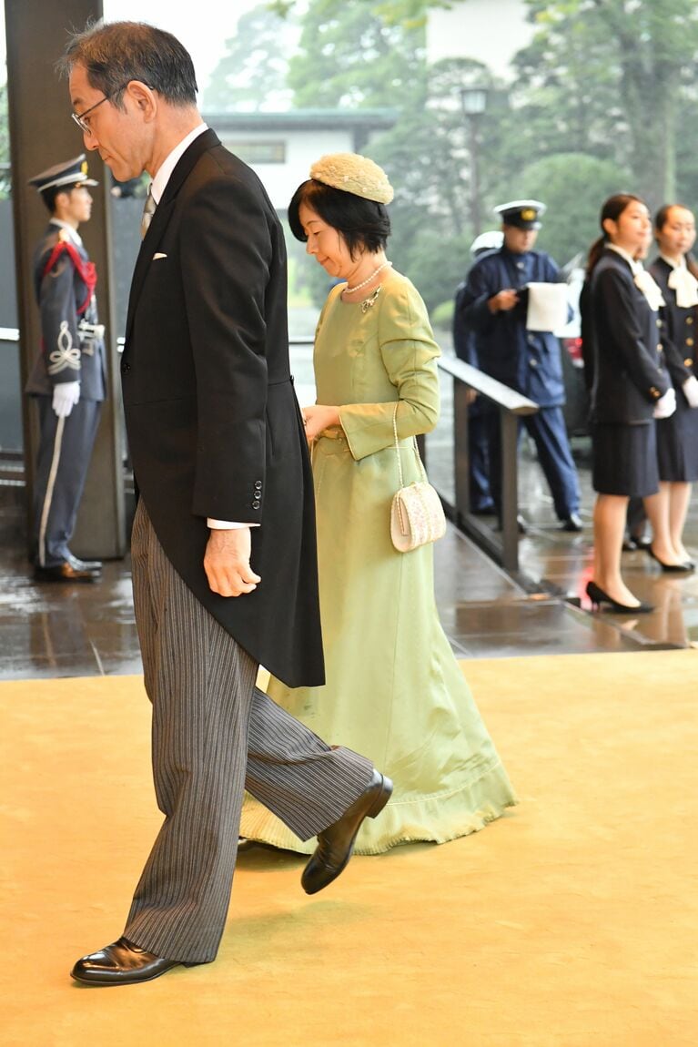 「饗宴の儀」に参列した黒田慶樹さん、清子さん　©JMPA