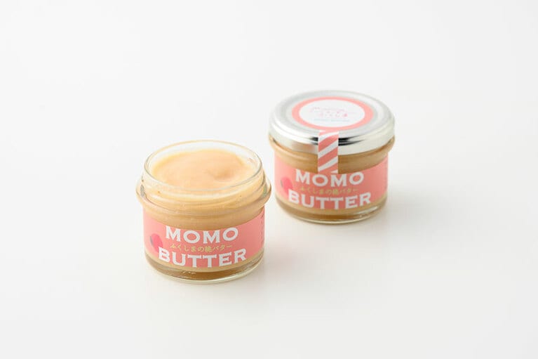 ふくしまの桃バター 各595円（100g）。