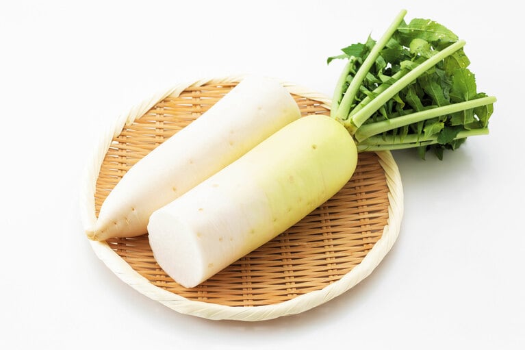大根。消化を促進し、いろいろな食べ方が楽しめる。