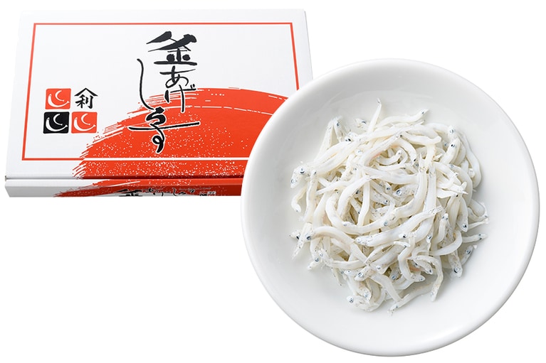 釜あげしらすハーフ 紙箱入り 500g 1,500円／山利