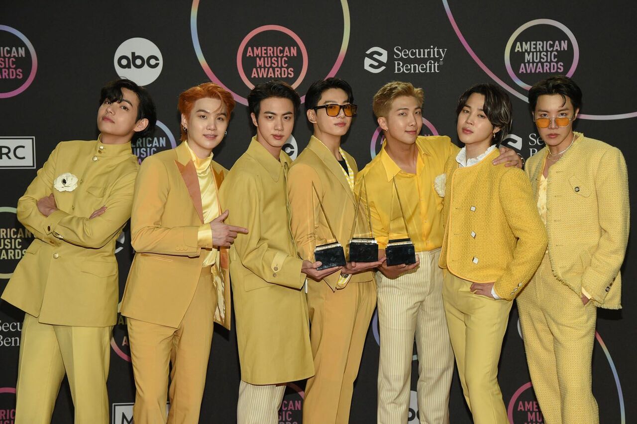 BTS。（左から）V、SUGA、JIN、JUNG KOOK、RM、JIMIN、J-HOPE　©getty
