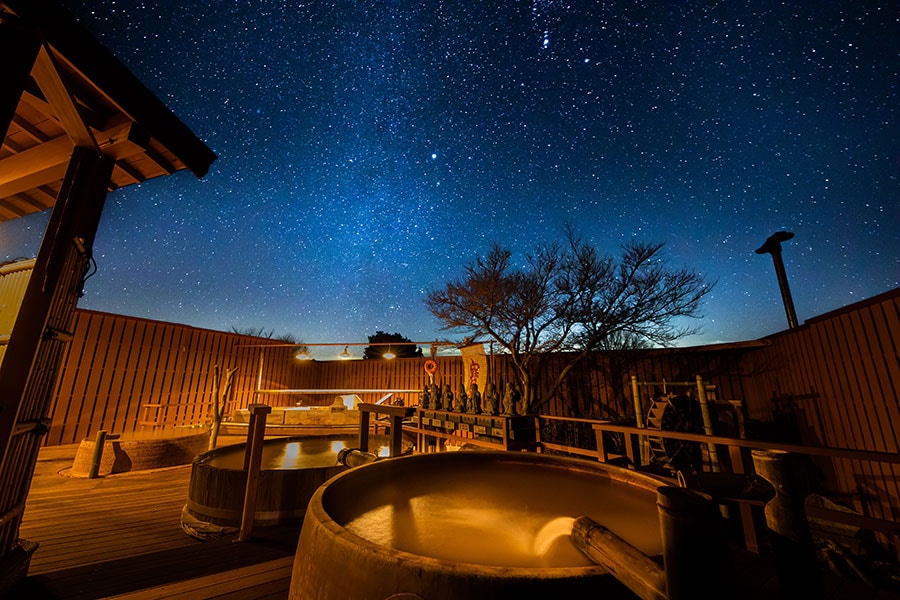 三瓶温泉と星空。