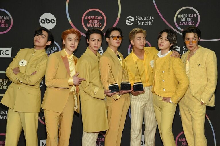 BTS。（左から）V、SUGA、JIN、JUNG KOOK、RM、JIMIN、J-HOPE　©getty