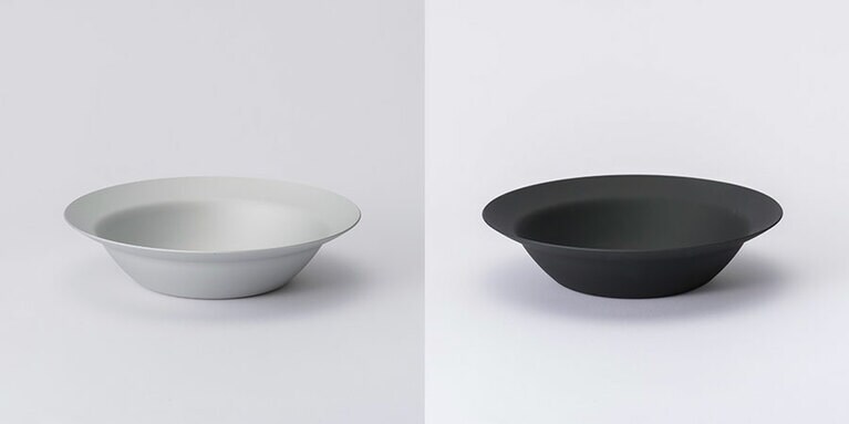 φ214直火リムボウル 直径214mm×高さ50mm 11,990円。冷蔵庫で冷やして、冷製パスタや蕎麦を盛って。