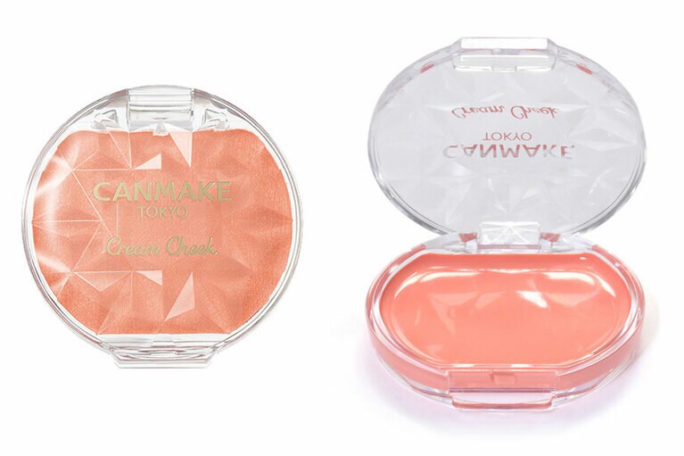 キャンメイク クリームチーク(パールタイプ) P04 アプリコットシェル 638円／井田ラボラトリーズ(2022年7月下旬限定発売)